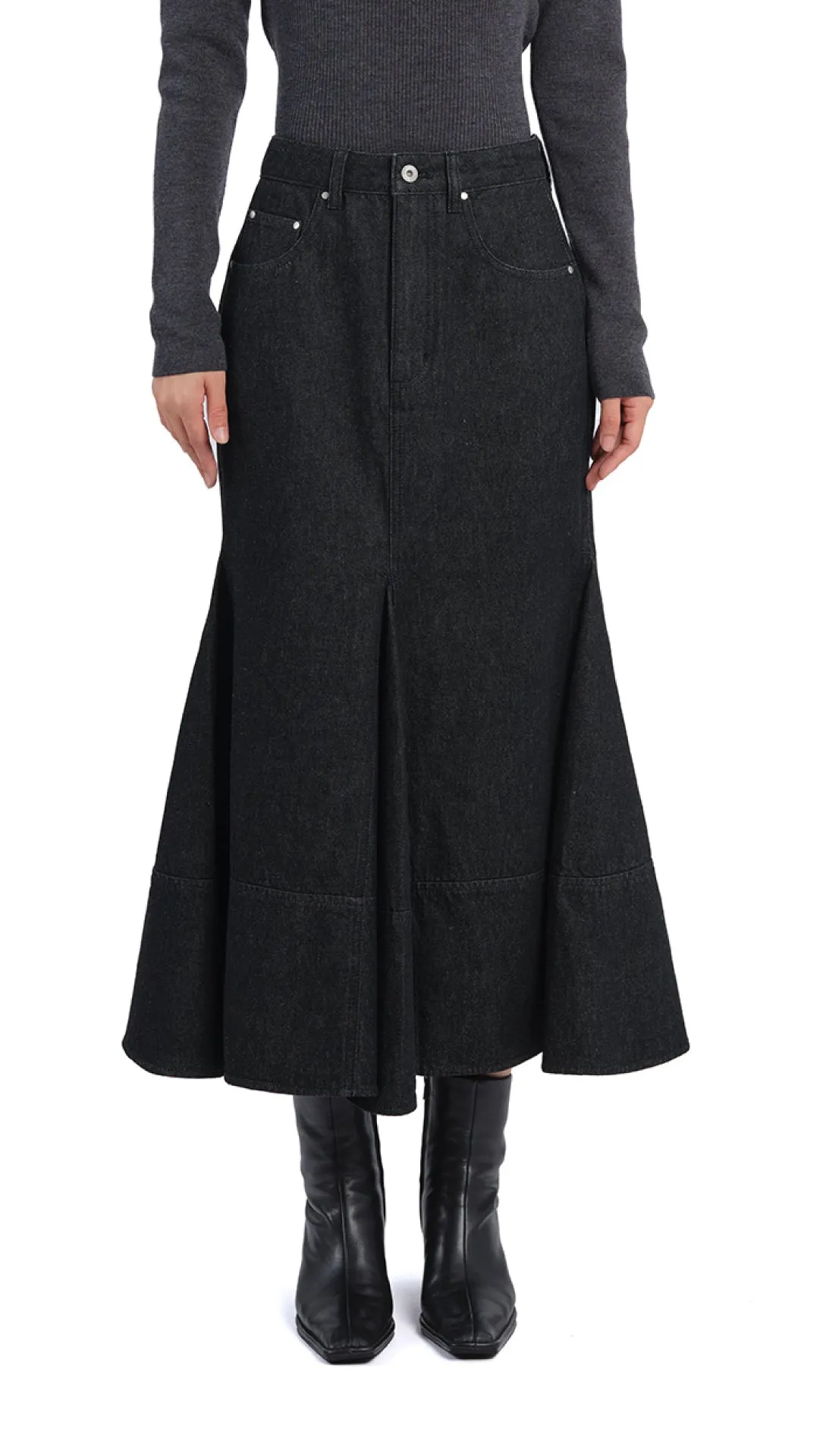 Denim Fishtail Skirt