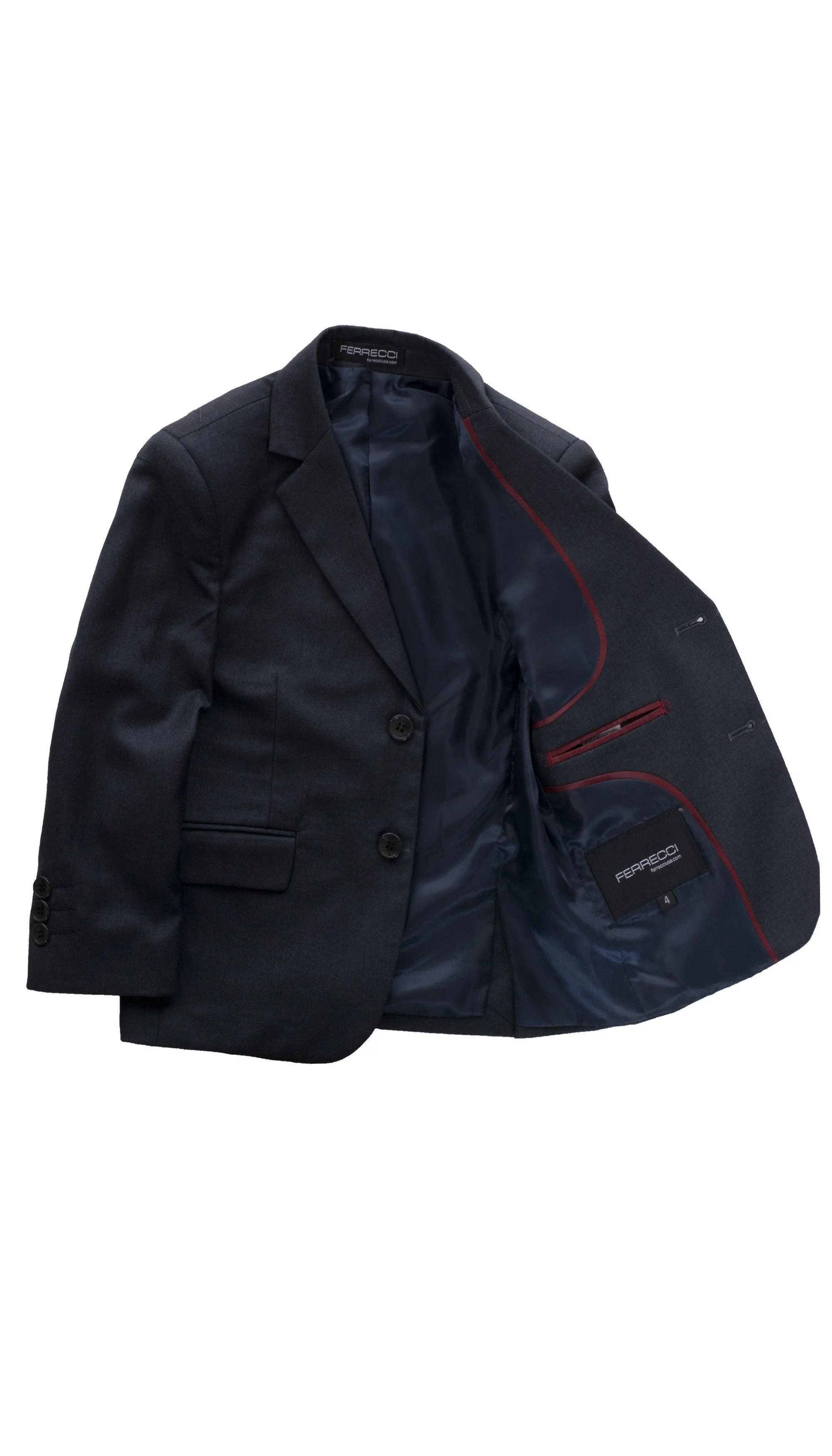 Ferrecci Boys JAX JR 5pc Suit Set Charcoal
