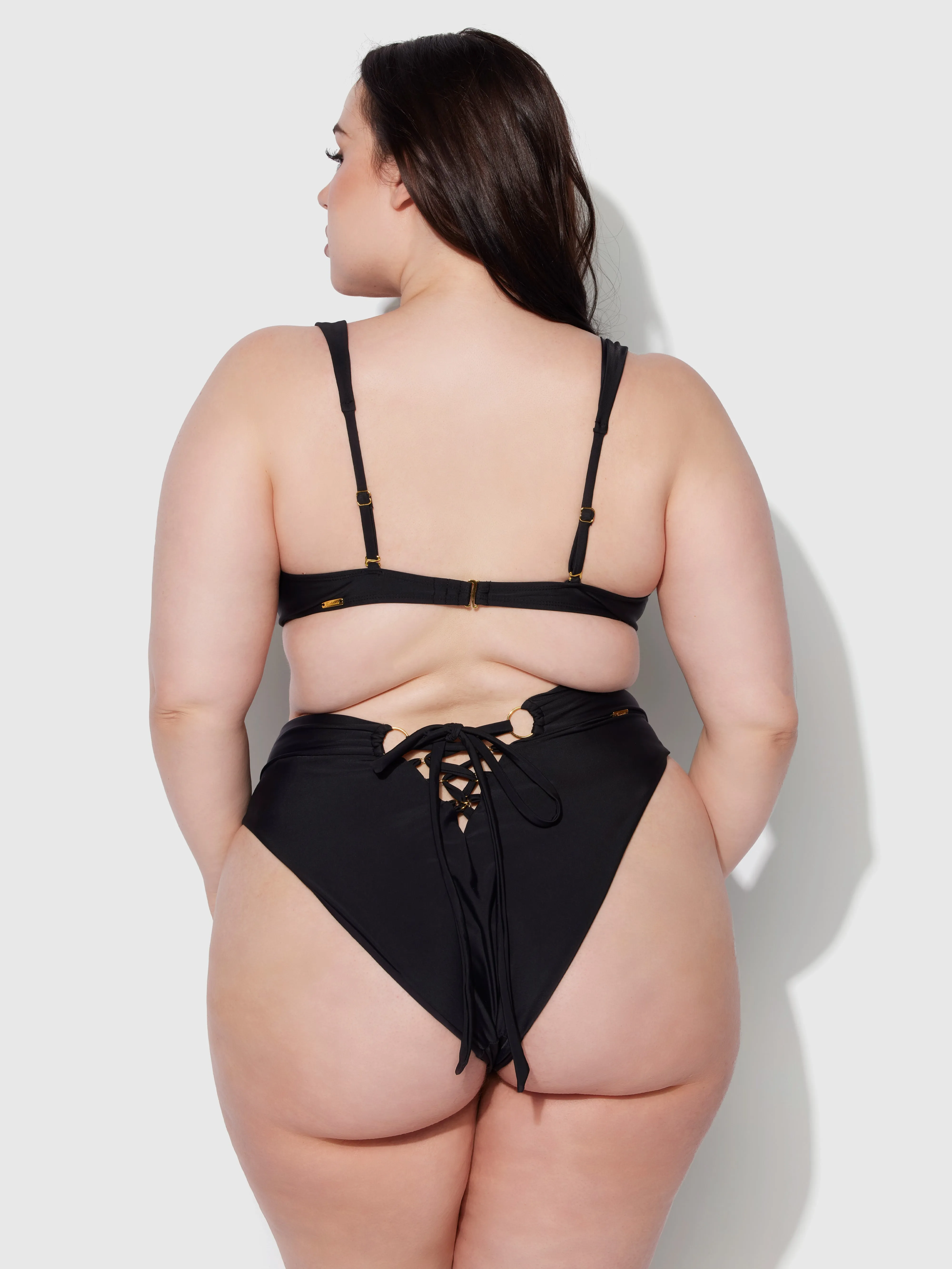 Frederick's Of Hollywood Rising Star Chain Push Up Swim Top