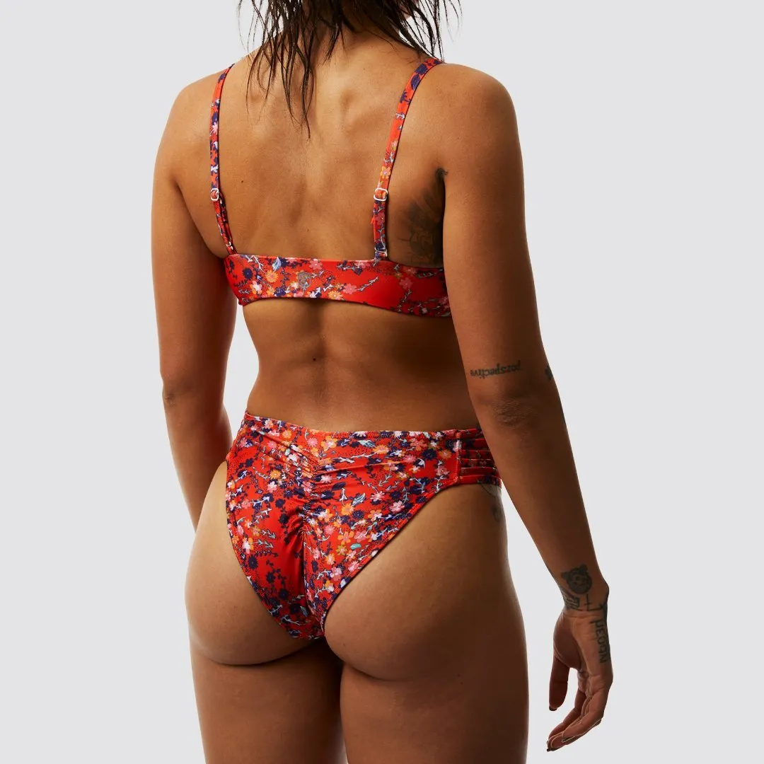 Inlet Bikini Top (Fiery Floral)