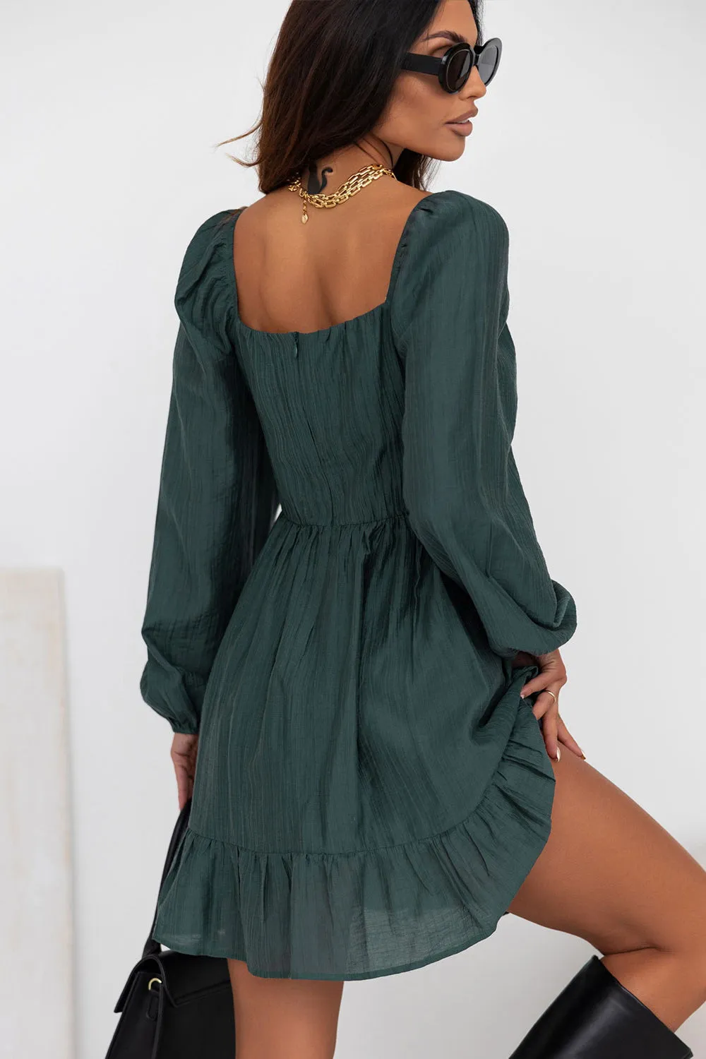 Short Long Sleeve Resort Dress