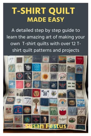 T-SHIRT QUILT MADE EASY: A detailed step by step guide to learn the amazing art of making your own T-shirt quilts with over 12 T-shirt quilt patterns and projects Paperback  March 30, 2024