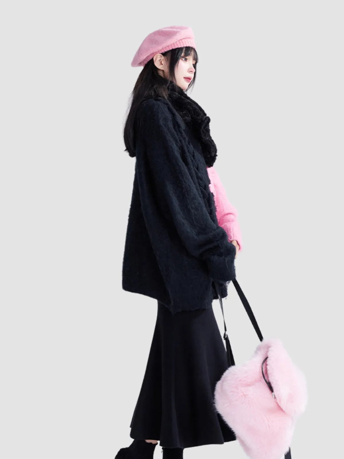 WLS High Waist Fishtail Slim Long Skirt