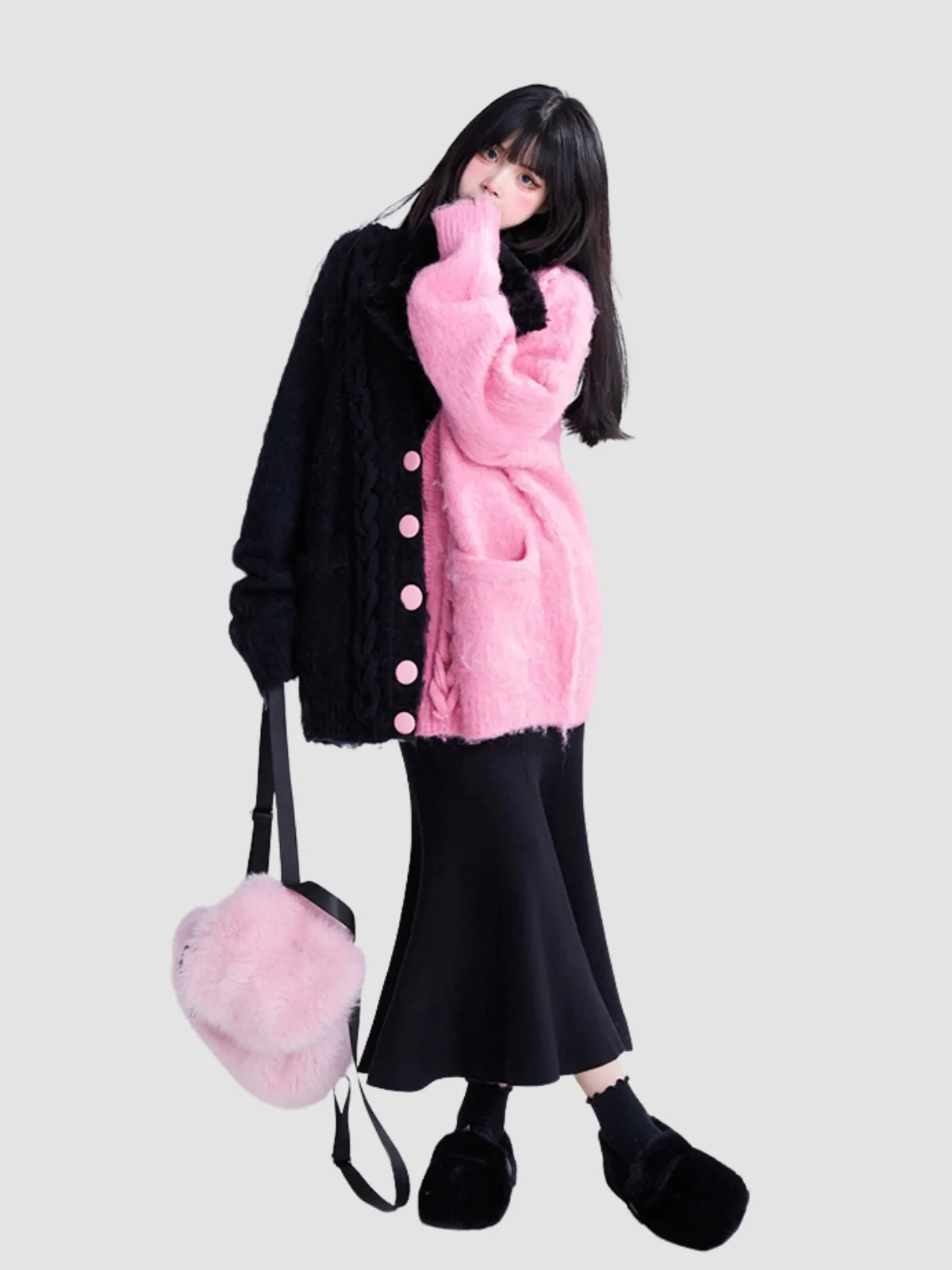 WLS High Waist Fishtail Slim Long Skirt